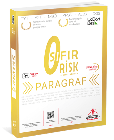 Üç Dört Beş Yayınları Paragraf Sıfır Risk