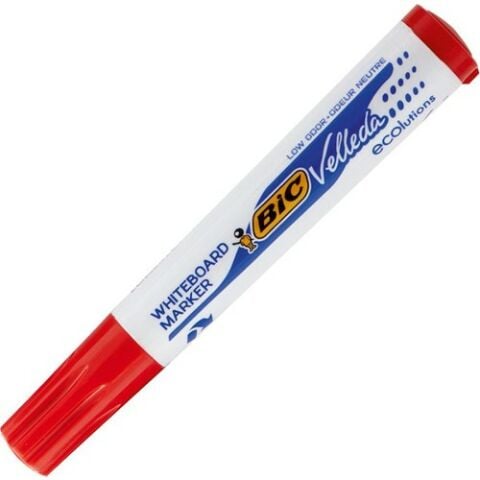 Bic 1751 Velleda Beyaz Tahta Kalemi Kesik Uç - Kırmızı