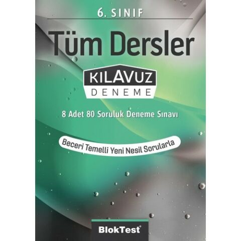 Bloktest Yayınları 6.sınıf Tüm Dersler Kılavuz Deneme