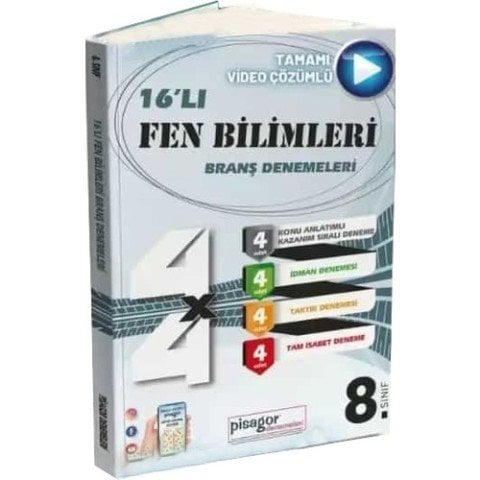 ZEKAKÜPÜ PİSAGOR 8.SINIF 16'LI FEN BİLİMLERİ BRANŞ DENEMELERİ