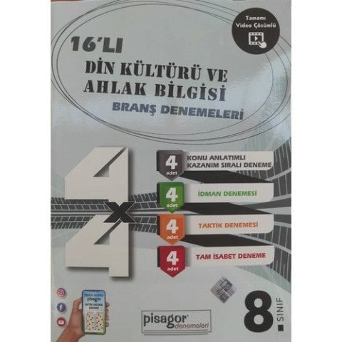 ZEKAKÜPÜ PİSAGOR 8.SINIF 16'LI DİN KÜLT.AHL.BİL.BRANŞ DENEMELERİ