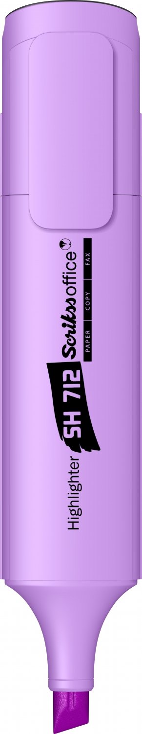 Scrikss Office Sh712 Fosforlu Kalem – Pastel Lila (12 Adet)