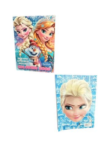 Frozen Boyama Kitabı (3'ü Bir Arada Boyama - Sticker - Maske)