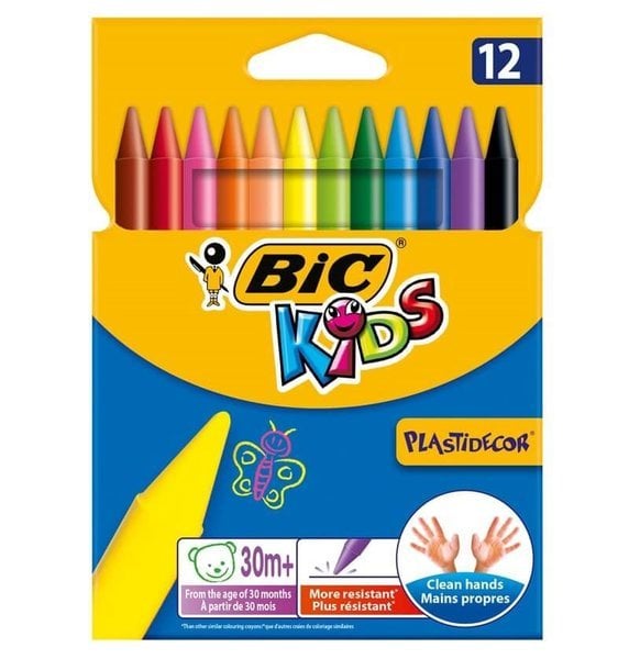 Bic Silinebilir Pastel Boya 12`li Kutu