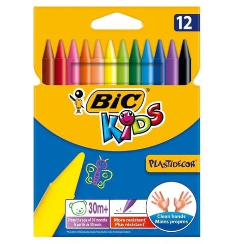 Bic Silinebilir Pastel Boya 12`li Kutu