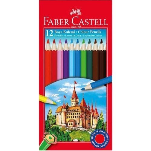 Faber-Castell Karton Kutu Boya Kalemi 12 Renk Tam Boy