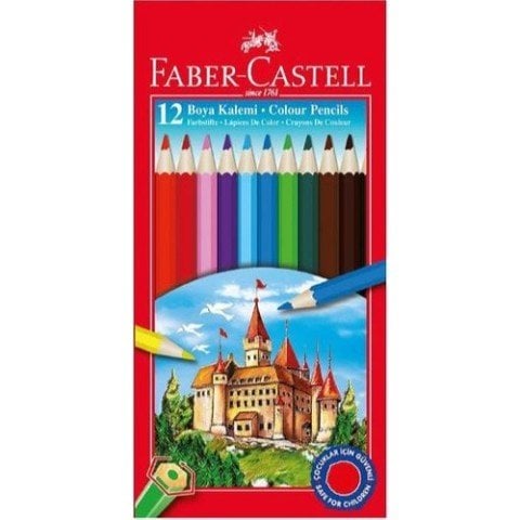 Faber-Castell Karton Kutu Boya Kalemi 12 Renk Tam Boy