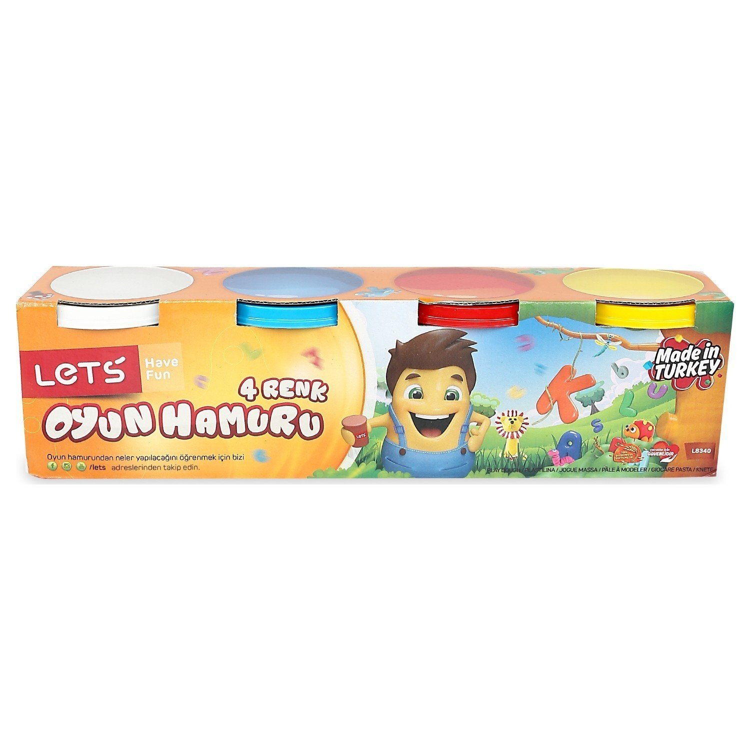 Lets Oyun Hamuru 4 Renk L8440 4X115 Gr
