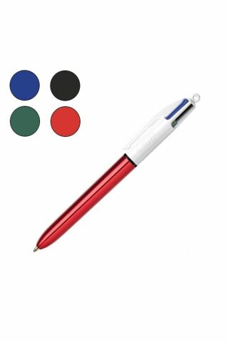 Bic Colours Shine Kırmızı Gövde Tükenmez Kalem