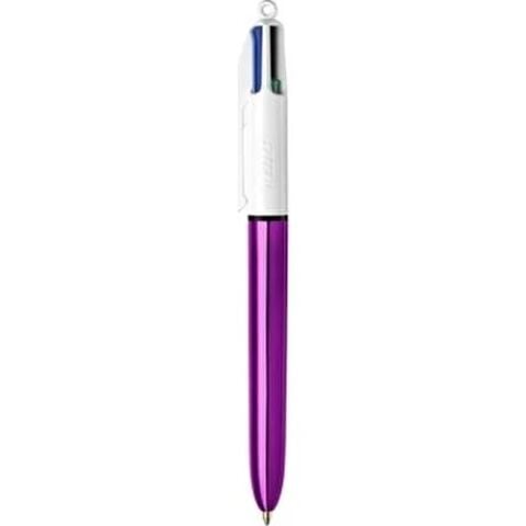 Bic 4 Colours Shine Mor Gövde Tükenmez Kalem