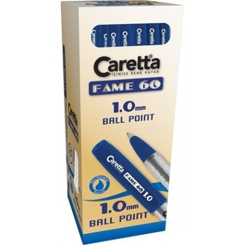 Caretta Fame 60 Tükenmez Kalem 25'li Kutu Mavi