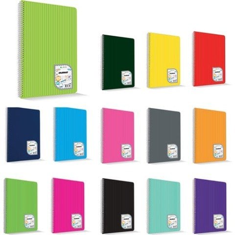 Çınar Colormaxi 17*24 Spiralli Plastik Kapak 72 Yaprak Kareli Defter(1 Adet)