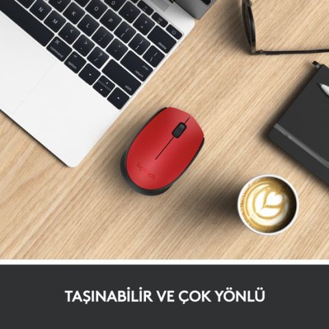 Logıtech M171 Kablosuz Mouse - Kırmızı