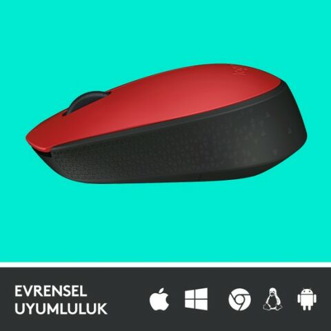 Logıtech M171 Kablosuz Mouse - Kırmızı