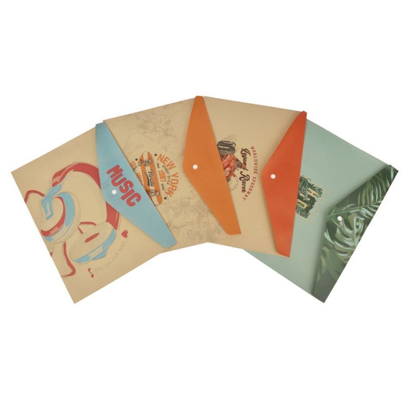 Pıano A4 Kraft Çıtçıtlı Dosya