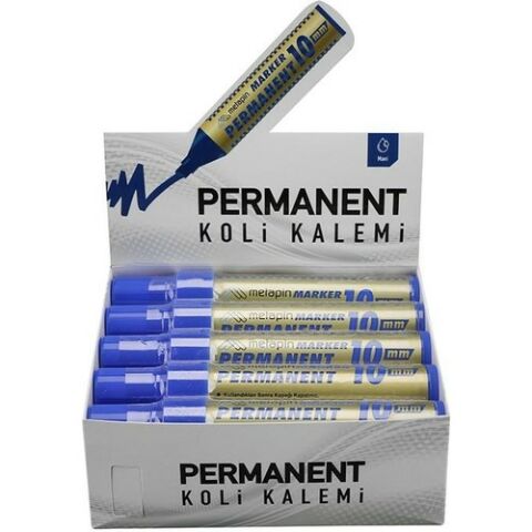 Metapin Permanent Marker Kesik Uç 10 Mm - Mavi 1 Adet