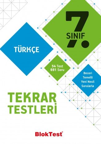 Bloktest 7.Sınıf Türkçe Tekrar Testleri