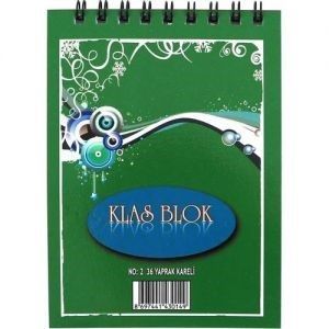Klas 0163 Spr. Bloknot No:3 Kareli 36 yp.