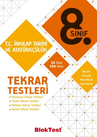 Bloktest 8.Sınıf T.C. İnkılap Tarihi ve Atatürkçülük Tekrar Testleri