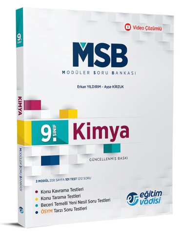 Eğitim Vadisi 9.Sınıf Kimya Soru Bankası -2020-