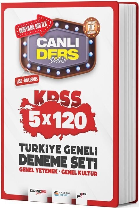 AKADEMİ DENİZİ YAYINLARI KPSS CANLI DERS DENEME SETİ TG 5Lİ LİSE-ÖNL - 2024