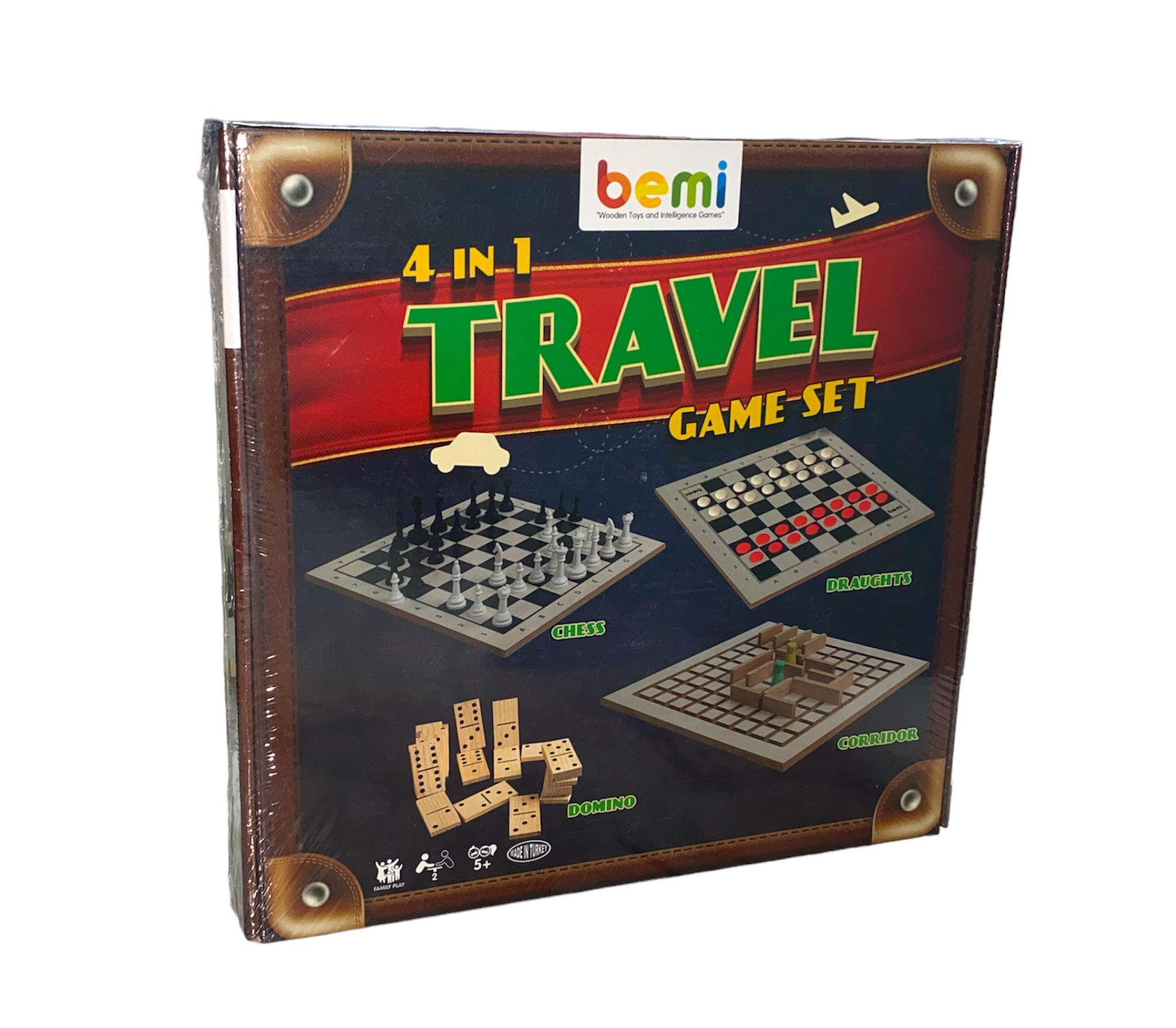 Bemi travel game set 4 in 1 - (4 lü oyun seti) - yeni