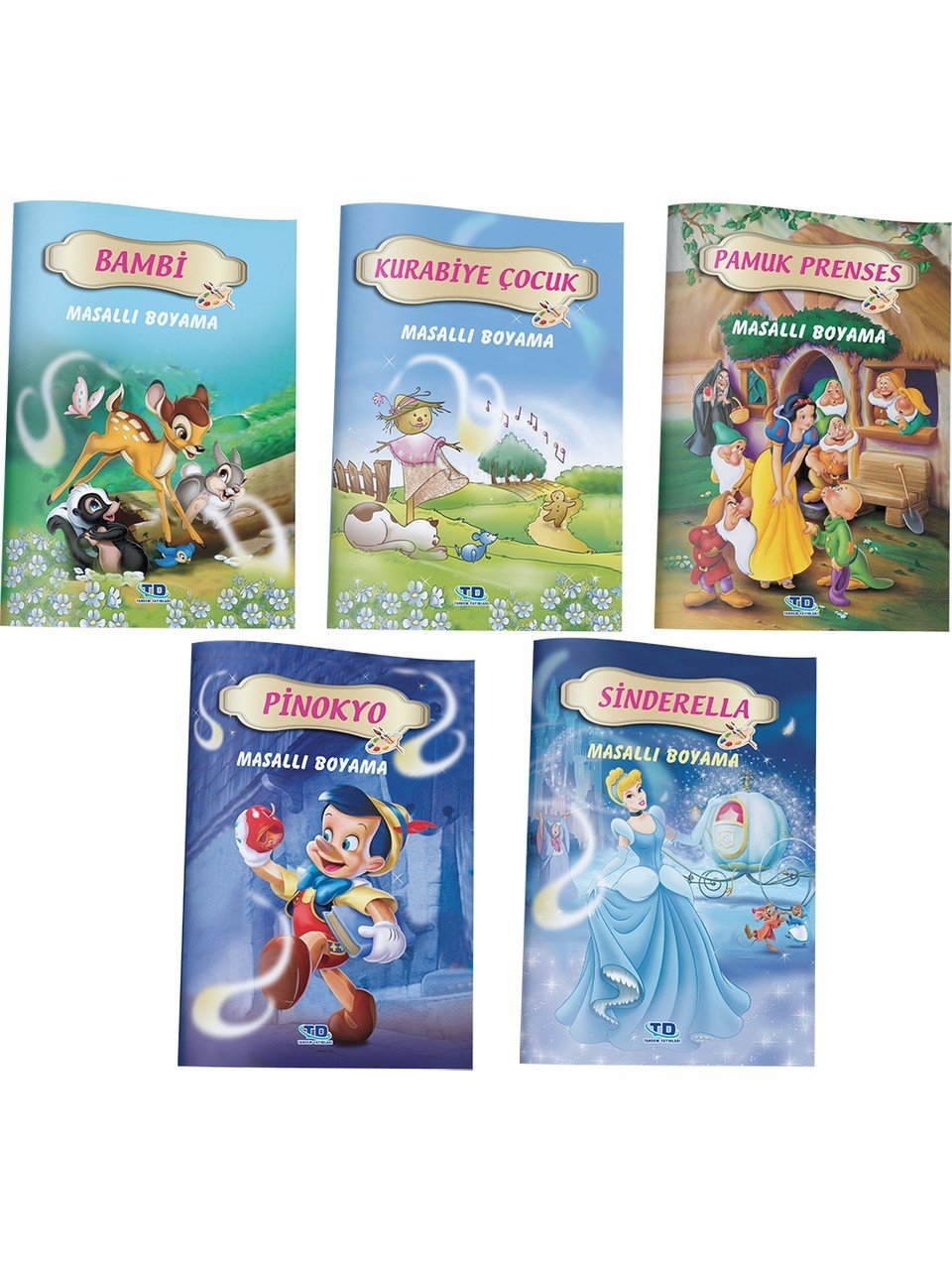 Tandem Yayınları Pamuk Prenses Masallı Boyama Kitabı (5 Kitap)