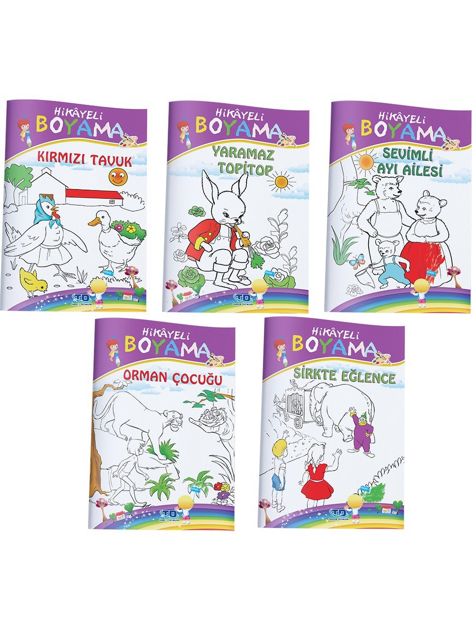 Tandem Yayınları Hikayeli Boyama Kitabı (5 Kitap)