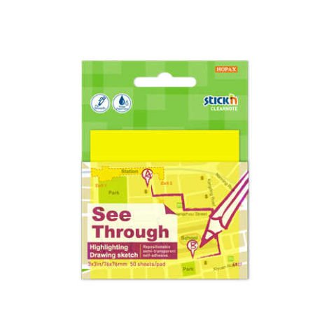 Stıckn 76x76 Yarı Saydam Neon Sarı 50 Yaprak
