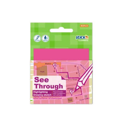 Stıckn 76x76 Yarı Saydam Neon Pembe 50 Yaprak