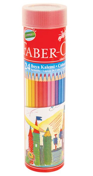 Faber Castell 24 Renk Metal Tüp Kuruboya