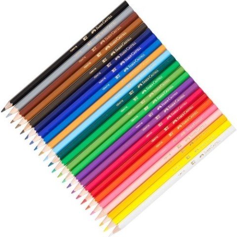 Faber Castell 24 Renk Metal Tüp Kuruboya