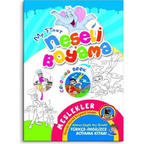 Karatay Türkçe - İngilizce Neşeli Boyama Kitabı Örnekli 32 Syf. (8 Kitap Takım)
