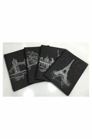 Lizy 17x24 Siyah Zemin Defter Spiralli 40 Yp Sketch 90 Gr