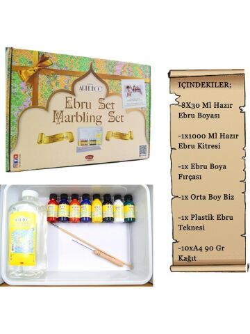 Artdeco Ebru Başlangıç Seti 8 Renk X 30 ml (A4 TEKNELİ)