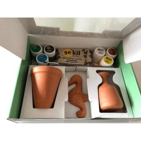 Şekil Seramik Obje Sanat Boyama Seti