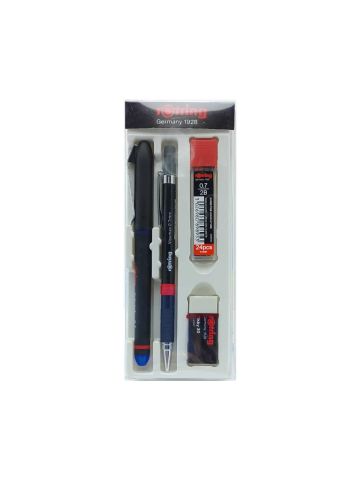 Rotring Vısumax 4'lü Ofis Seti Mavi Roller + Min + Silgi - 0.7 Mm