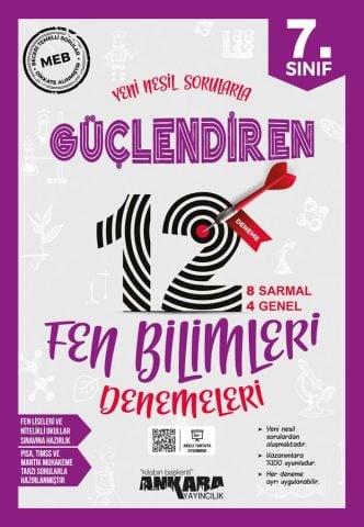 Ankara 7.Sınıf Güçlendiren Fen Bilimleri 12 Deneme Sınavı