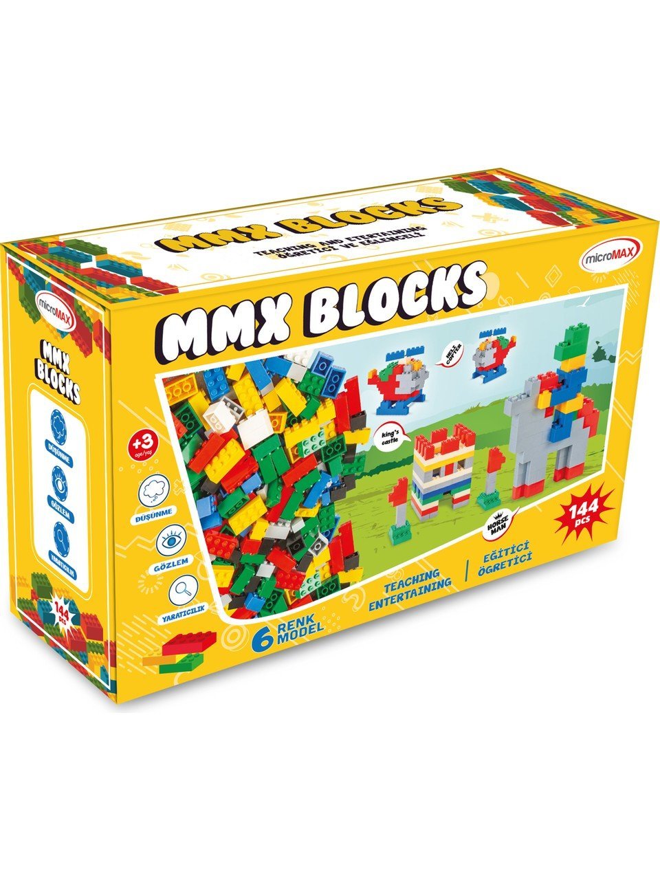 MicroMax MMX 144 Parça Blocks Karton Kutu