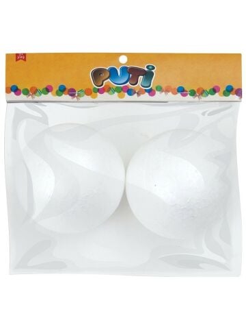 Puti Strafor Köpük Top 2’li 10 cm