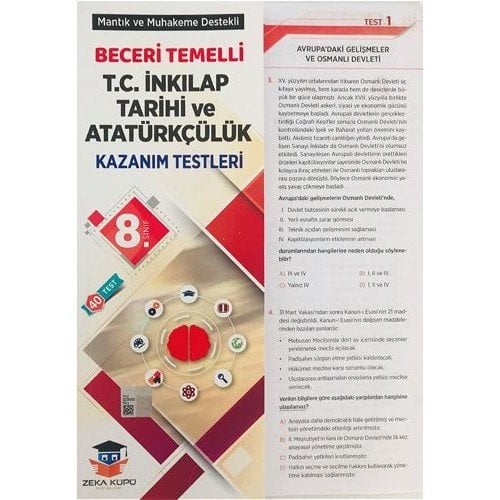 ZEKAKÜPÜ 8.SINIF T.C.İNK.TAR.ATAT.YAPRAK TEST-2021