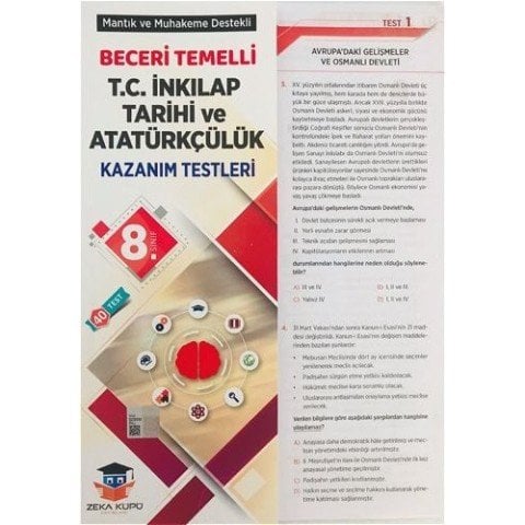 ZEKAKÜPÜ 8.SINIF T.C.İNK.TAR.ATAT.YAPRAK TEST-2021