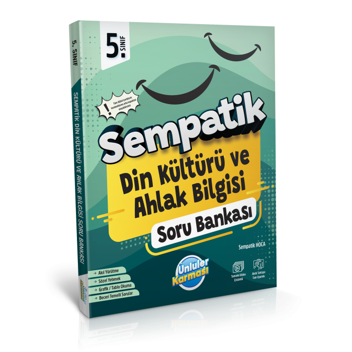 Ünlüler Yayınları Sempatik 5. Sınıf Din Kültürü ve Ahlak Bilgisi Soru Bankası
(2024-2025)