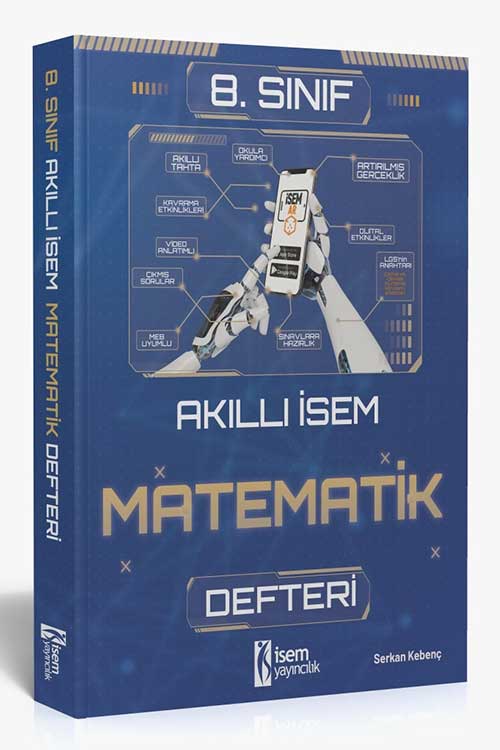 İsem 2025 Akıllı İsem 8. Sınıf Matematik Defteri