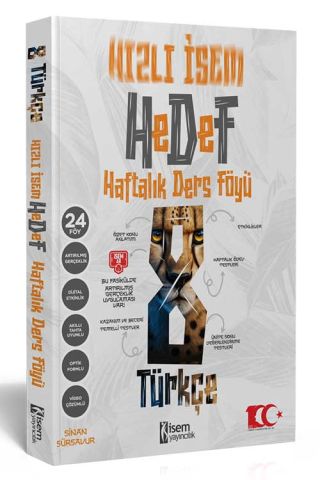 İsem Yayınları 8. Sınıf Hızlı İsem Türkçe Hedef Haftalık Ders Föyü