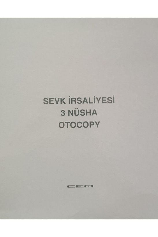 Cem Sevk İrsaliyesi 3 Nüsha Otocopy
