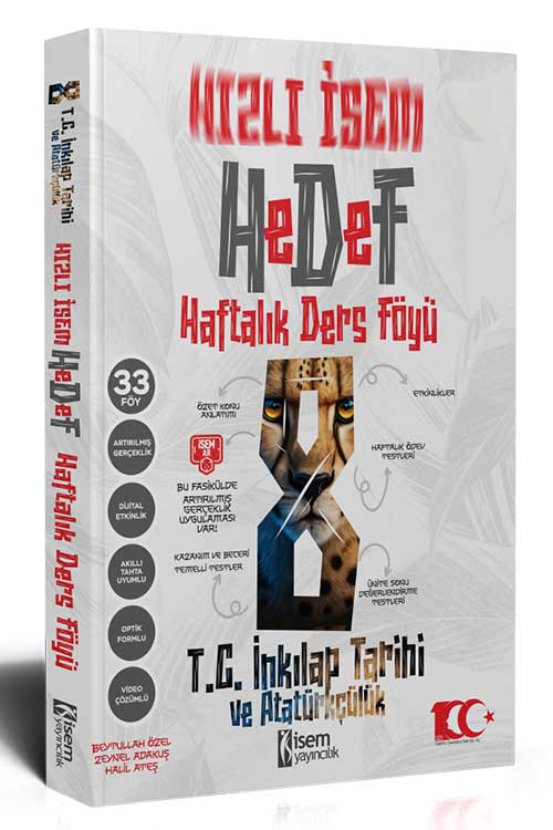 İsem Yayınları 8. Sınıf Hızlı İsem inkılap Hedef Haftalık Ders Föyü