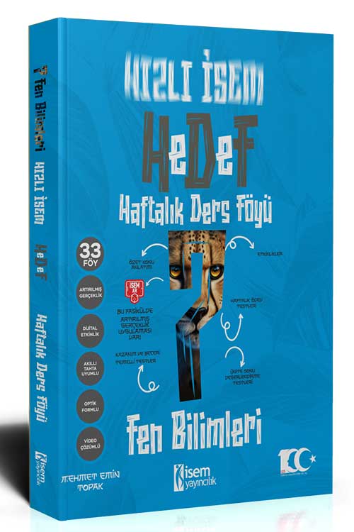 İsem Yayınları 7. Sınıf Hızlı İsem Fen Bilimleri Hedef Haftalık Ders Föyü