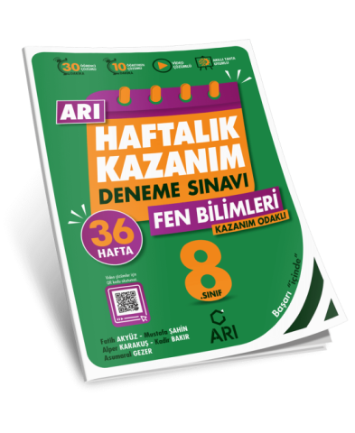 Arı Yayıncılık 8.Sınıf Fen Bilimleri Haftalık Kazanım Deneme