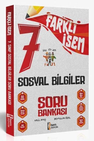 İsem 2025 Farklı İsem 7. Sınıf Sosyal Bilgiler Soru Bankası